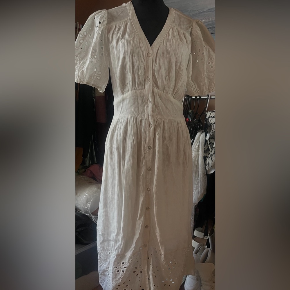 Women’s cotton embroidered midi dress